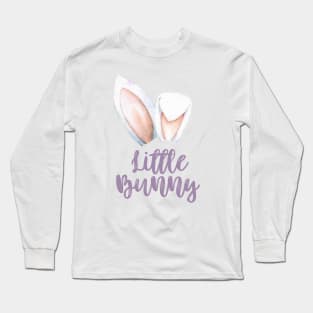 Little Bunny Easter Bunny Ears - White Long Sleeve T-Shirt
